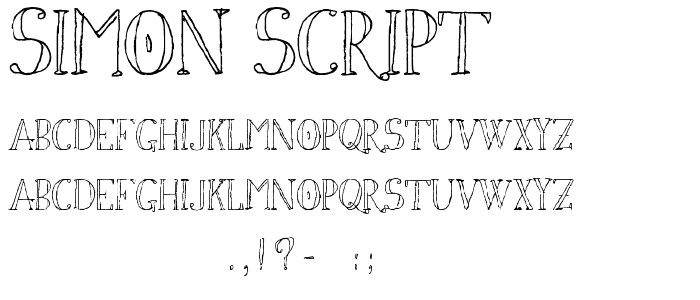 Simon Script font